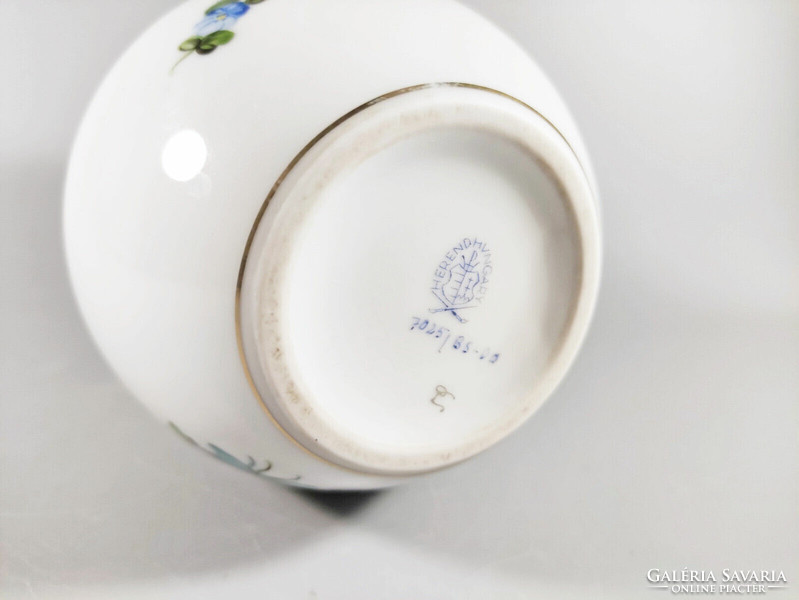Herendi, bouquet de saxe d'or (bs-do) hand-painted porcelain vase, flawless! (J300)