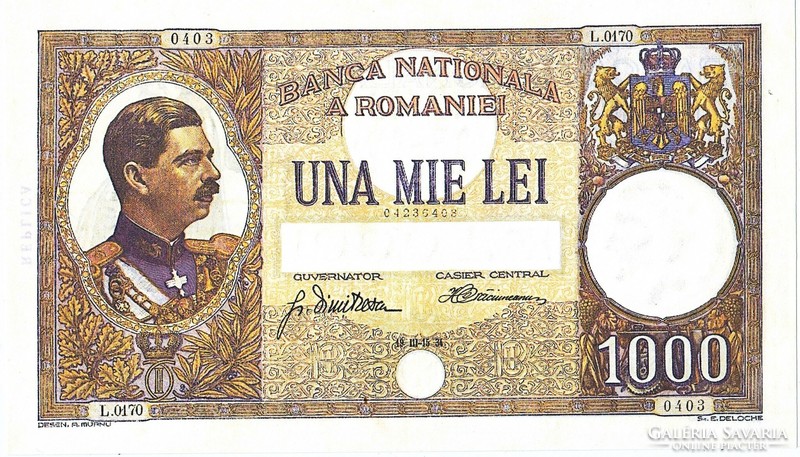 Romania 1000 lei 1934 replica unc