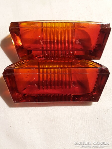 2 ashtrays with glass inserts for vintage cars (oldtimer)