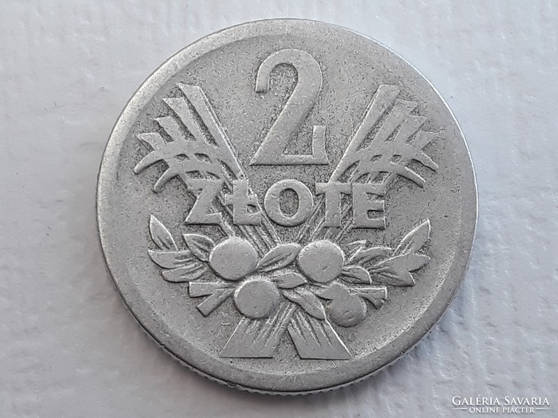 Poland 2 zloty 1958 coin - Polish alu 2 zloty, zl 1958 foreign coin