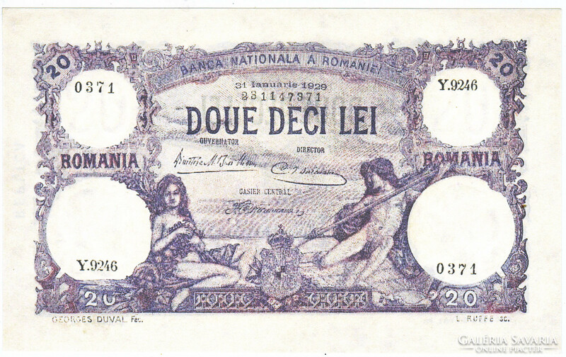 Románia 20 lei 1929 REPLIKA UNC