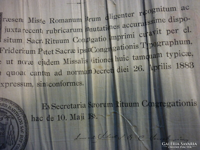 Missale Romanum 1884.