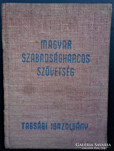 Magyar Szabadságharcos Szövetség tagkönyv (Székesfehérvár)