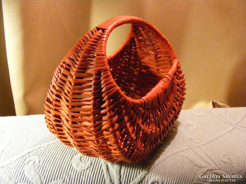 Retro red wicker children's basket