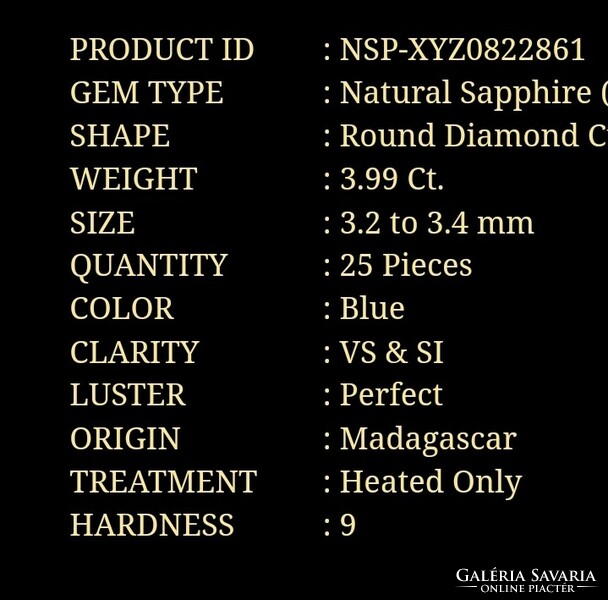 Natural Madagascar sapphires 3.2 mm and diamond cuts guaranteed!!!