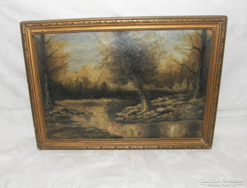 Landscape with pepper sign oil cardboard