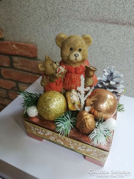 Teddy bear Christmas table decoration
