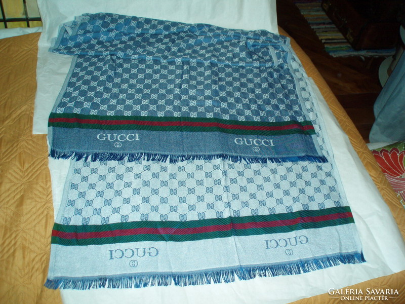 Vintage Gucci monogrammed large scarf, stole