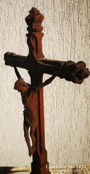 Antique 1800s Large Standing Corpus Christ Crucified Extraordinary xlx. Century