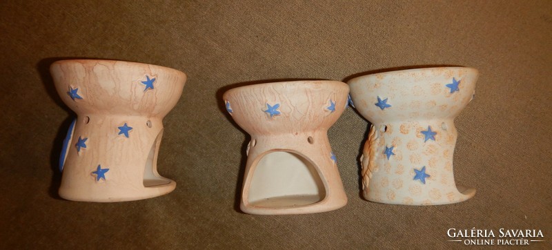 Three scented candles, 9 cm high