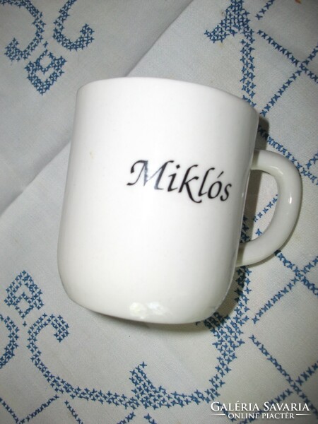 Mug cup with Miklós name