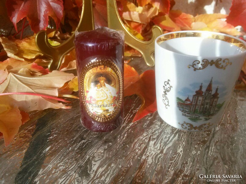 Mariazell memorial mug with consecrated candle