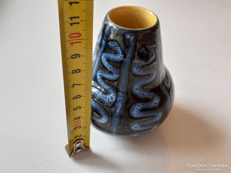 Retro vase ceramic blue mini old decorative vase