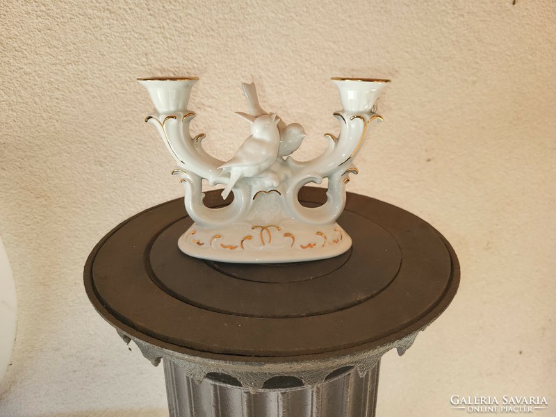Porcelain candle holder, marked German, wagner&apel