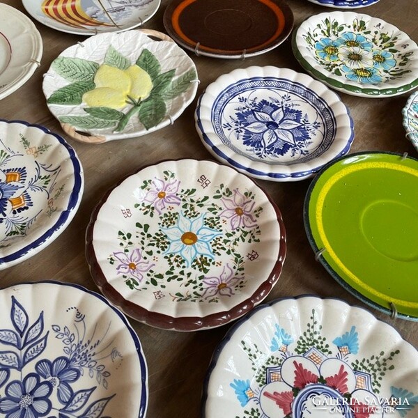 14 old ceramic wall plates, wall decoration