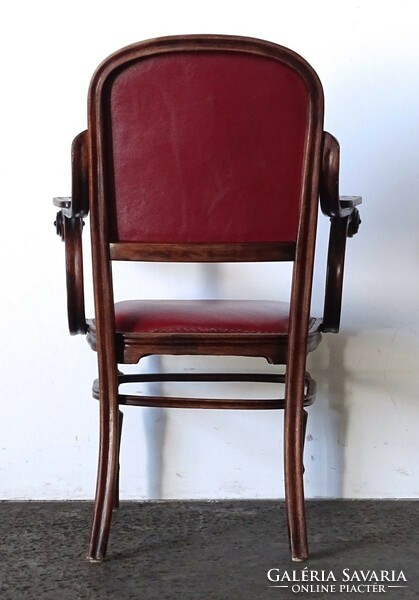 1L431 antique back carved chair leather thinking chair
