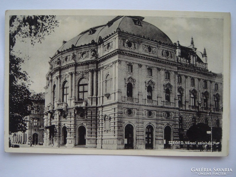 Old postcard Szeged city theater photo postcard