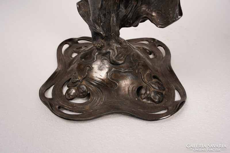 Art Nouveau pewter sculpture