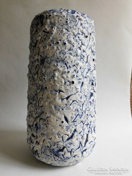 Retro ceramic vase with ragged glaze and guard mark