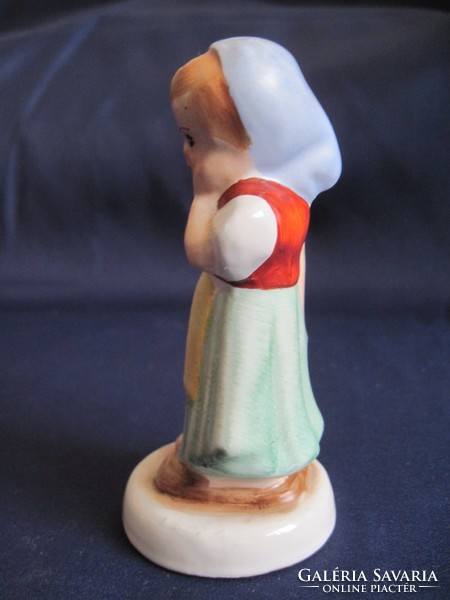 Industrial artist ceramic figure little girl with a shawl