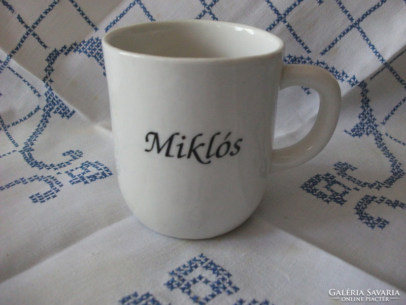 Mug cup with Miklós name