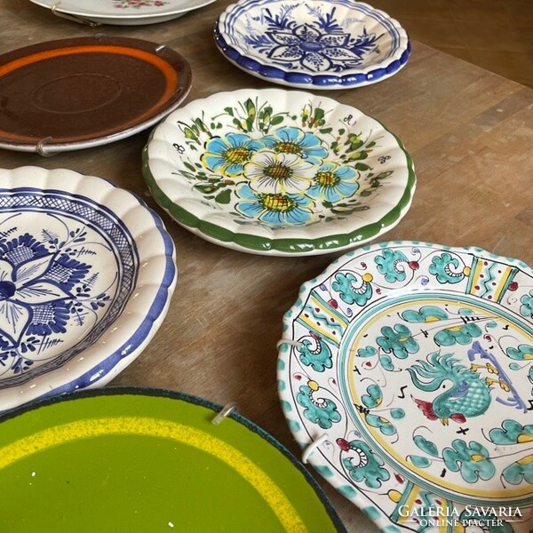 14 old ceramic wall plates, wall decoration
