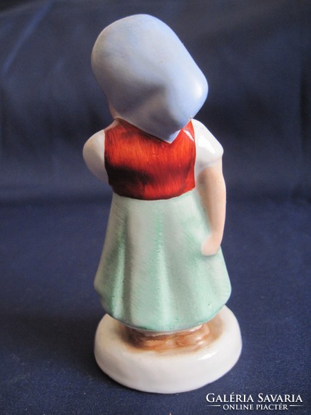 Industrial artist ceramic figure little girl with a shawl