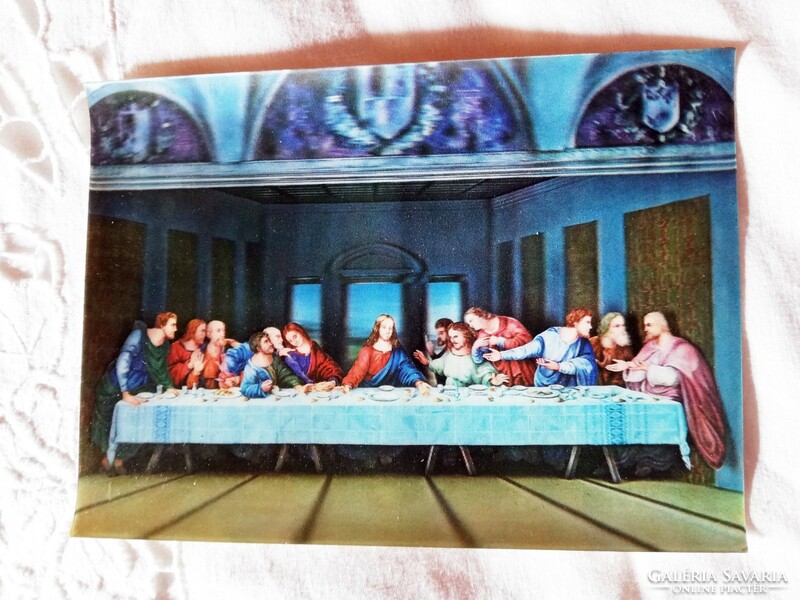 Last Supper 3D Rare Religious Japanese Postcard 379.