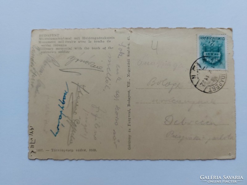 Régi képeslap fotó levelezőlap Budapest Milleniumi emlékmű