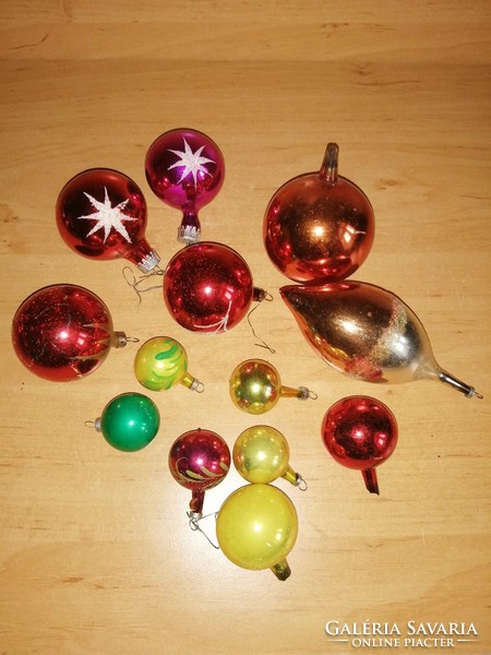 Retro glass Christmas tree decoration package 13 pieces in one