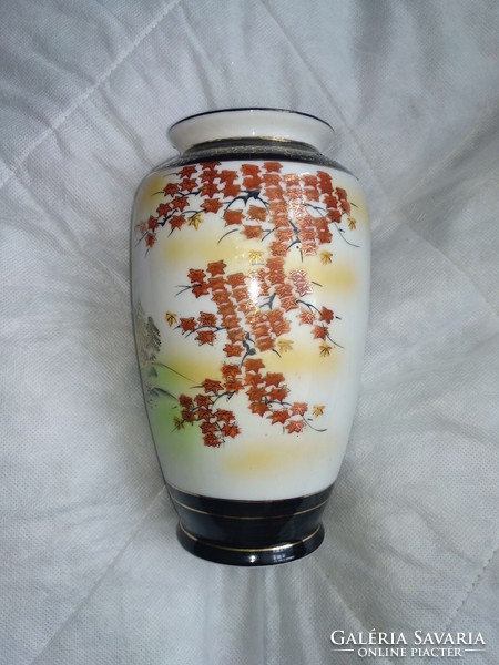 Thin painted Japanese porcelain eggshell? Vase with landscape