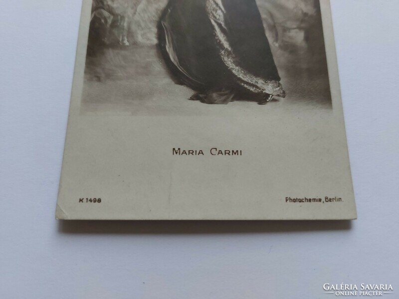 Régi képeslap Maria Carmi fotó levelezőlap hölgy