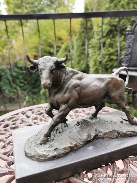 Bull - bronze statue