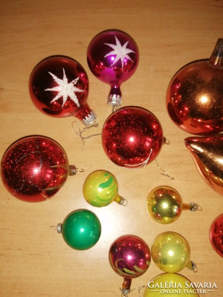 Retro glass Christmas tree decoration package 13 pieces in one