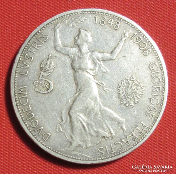 Jubilee silver 5 crowns 1908 József Ferenc
