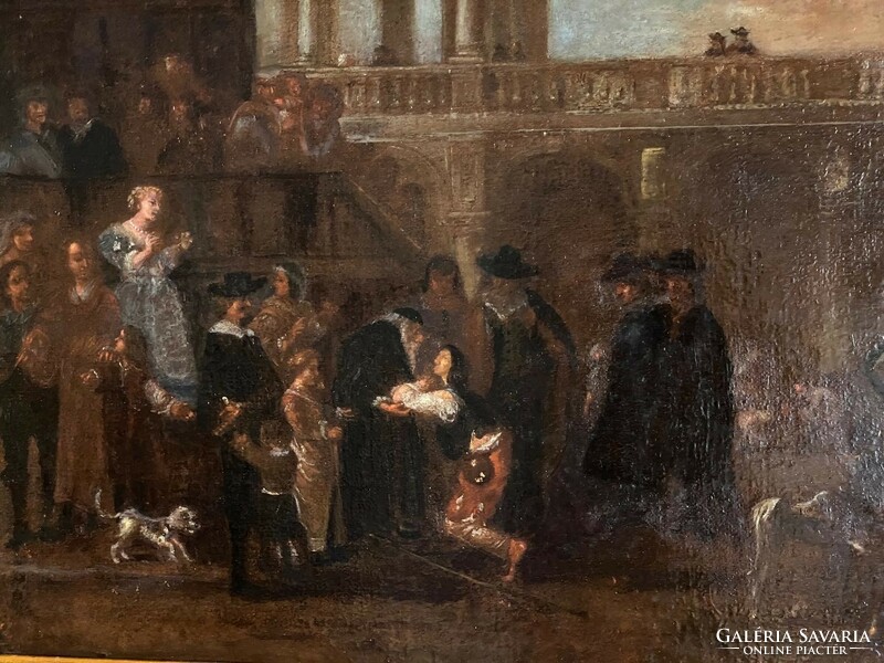Rare museum Flemish painting from the 17th century