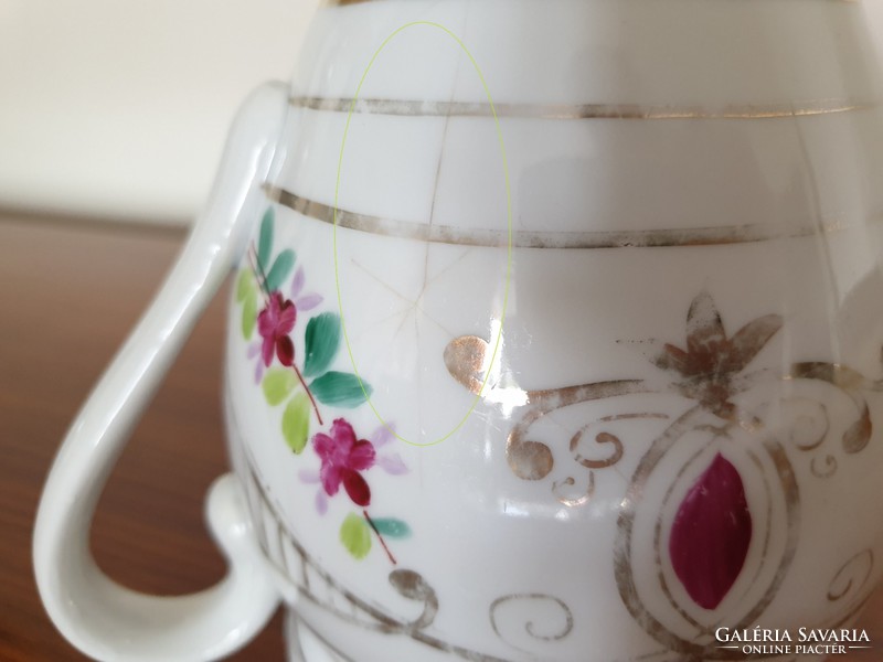 Antique folk jar with large porcelain old jar jam