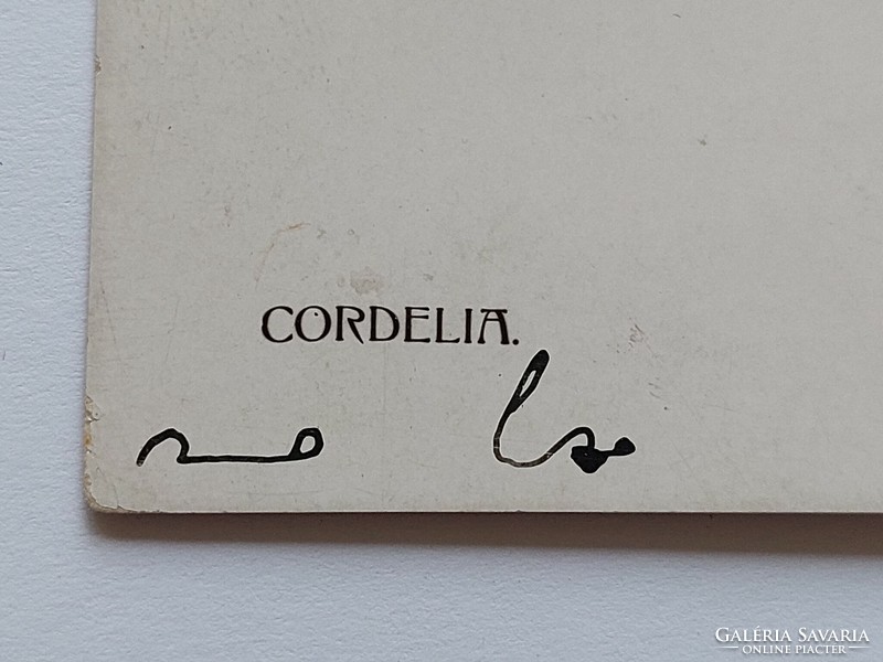 Régi képeslap Cordelia 1908 levelezőlap hölgy