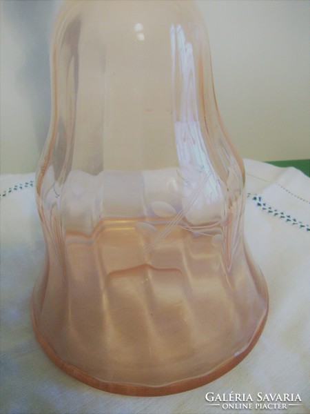 Beautiful old pink drinking bottle with nice engraving