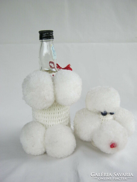 Nostalgia piece poodle dog drink holder for cognac glass