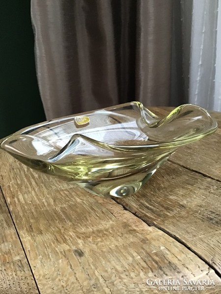 Old crystal glass bowl