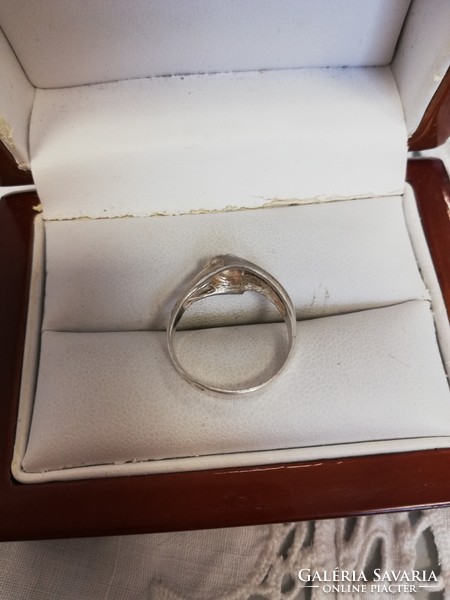 Eladó új kézműves ezüst soliter gyűrű!