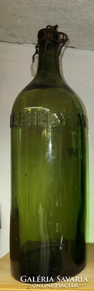 Régi,nagyméretű porcelán csatos ásványvizes üveg,Csillaghegyi ásványvíz" dombornyomot felirat,palack