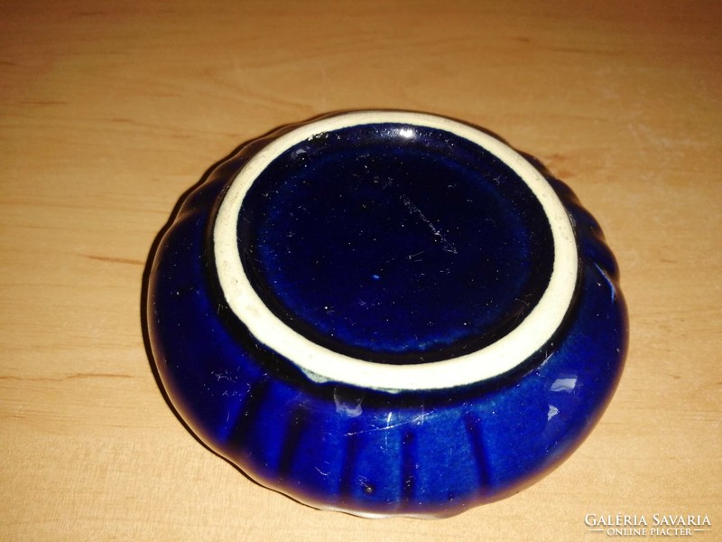 Blue porcelain peacock pattern ashtray ashtray 10.5 cm (14/d)