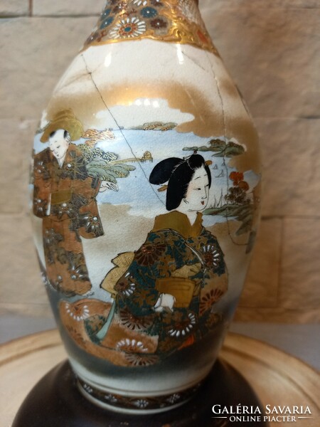 Japanese kyoto lamp vase.C1910