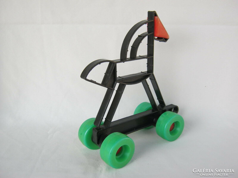 Retro plastic pull toy horse