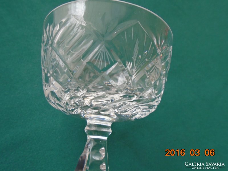 Lead crystal antique champagne goblet 2 pcs