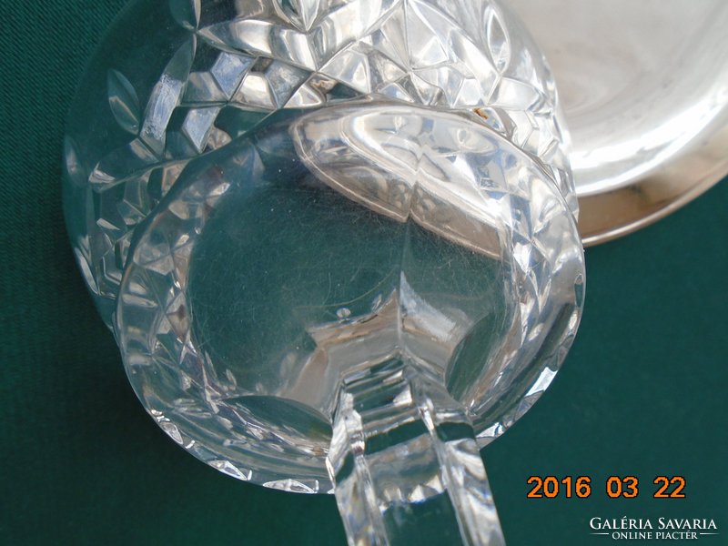 Lead crystal antique heavy champagne goblet