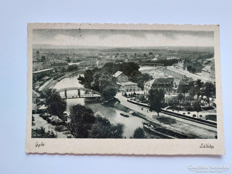 Régi képeslap fotó levelezőlap Győr 1931