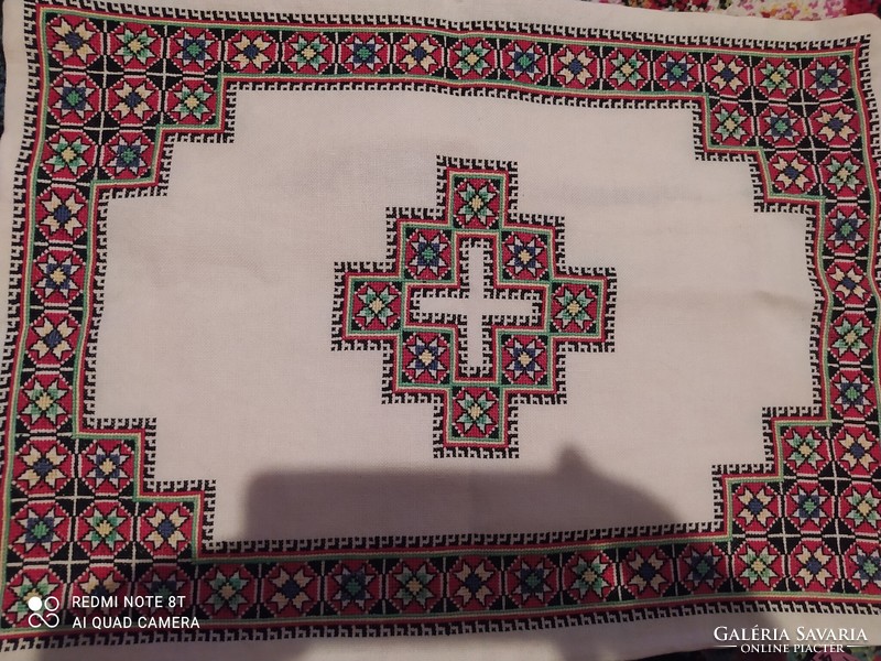 Pillow cover with cross stitch embroidery for sale